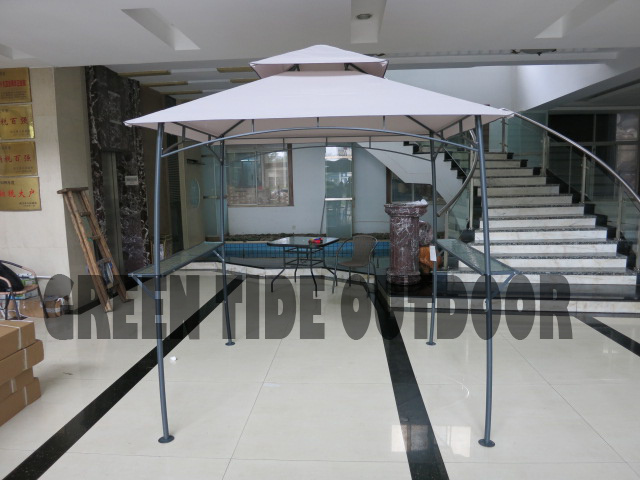 Outdoor Garden Furniture BBQ Shelter Steel Gazebo Tent with Canopy