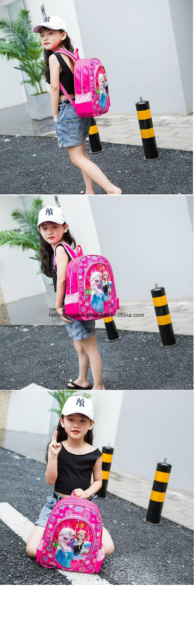 2018 Trending Cute-Cartoon Characters Polyester Backpack Light Weight Kids Schoolbag