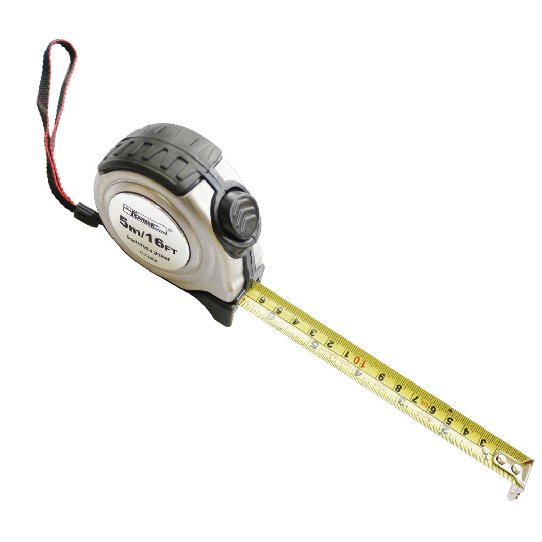 5m Auto Lock Steel Tape Measure with Nylon Coated Dual Blade