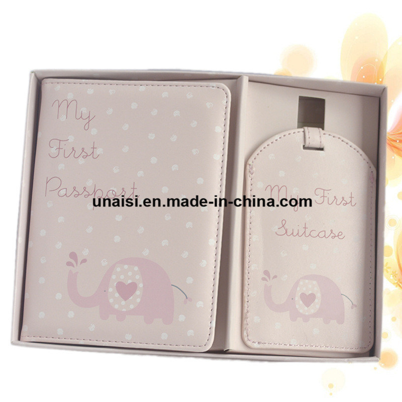 Full Set PU Leather Passport Holder and Luggage Tag Holder