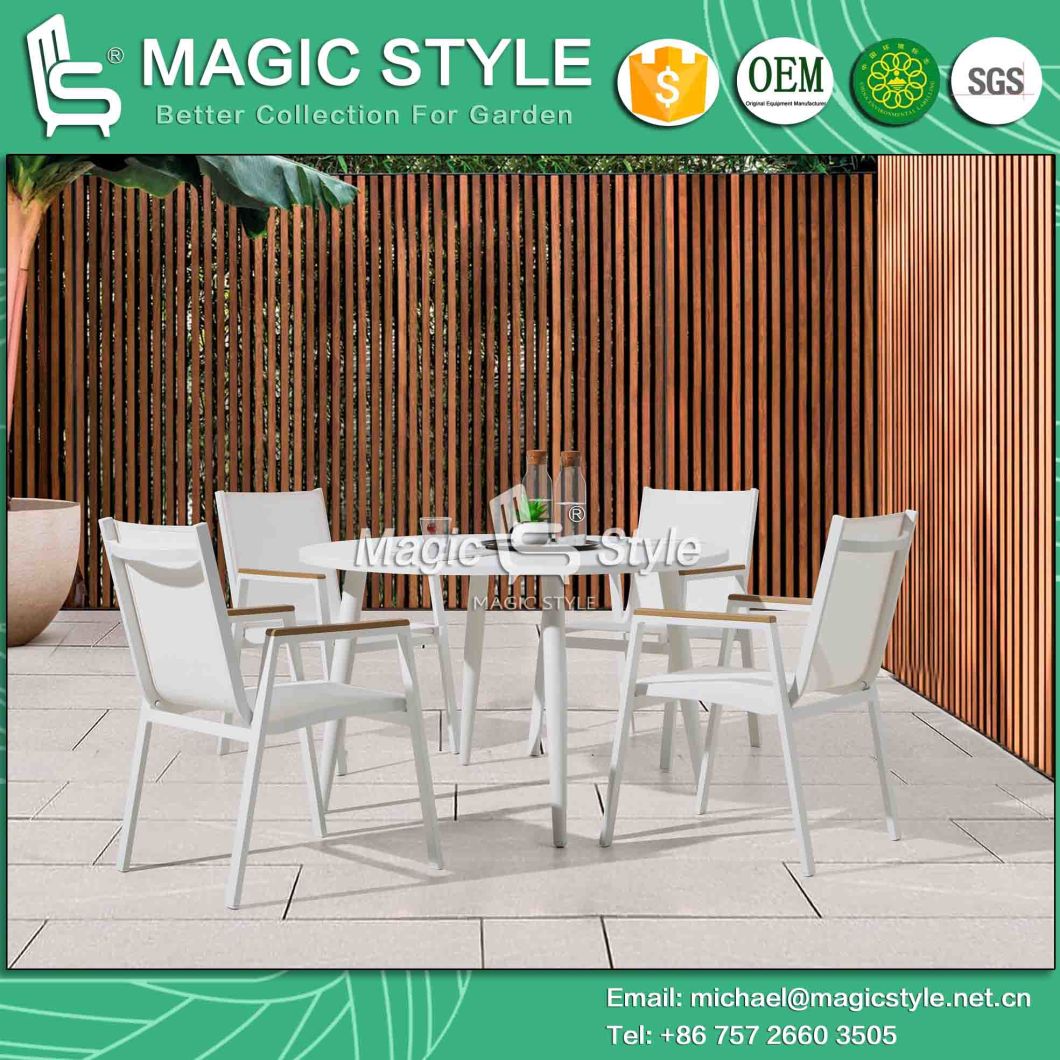 Outdoor Aluminum Dining Table Garden Round Table Kd Dining Table Modern Aluminum Coffee Table