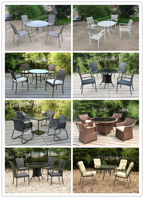 Outdoor Soft Cushion Hotel Garden Rattan Bar Chair (FS-2855+FS-2856)