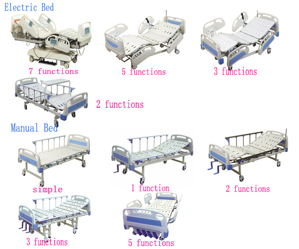 Factory Direct Low Price Two-Crank Hospital Manual Rocker Bed