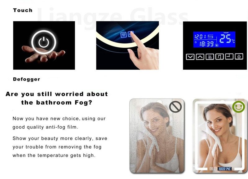 Customized Illuminated Dressing Mirror/LED Light Mirror for Bathroom with Anti-Fog