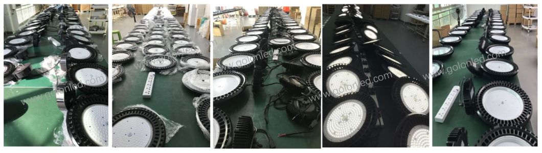 Interior Highbay Lamp Fixture Warehouse Lighting Waterproof 130lm/W Sensor Dimmable 300 Watts 250W 200W 100W 60W 150W Industrial UFO LED High Bay Light