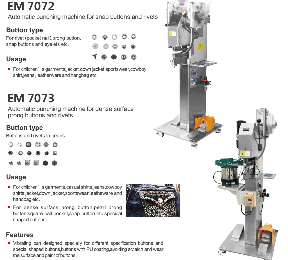 Em7070series; Automatic Button Punching Sewing Machine