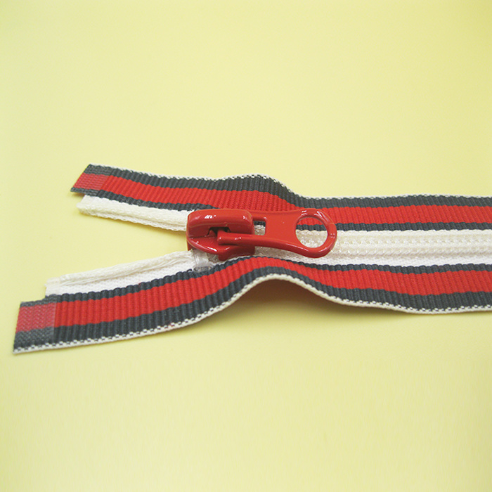 Nylon Colorful Tape Zipper with Metal Zipper Puller for Clothing