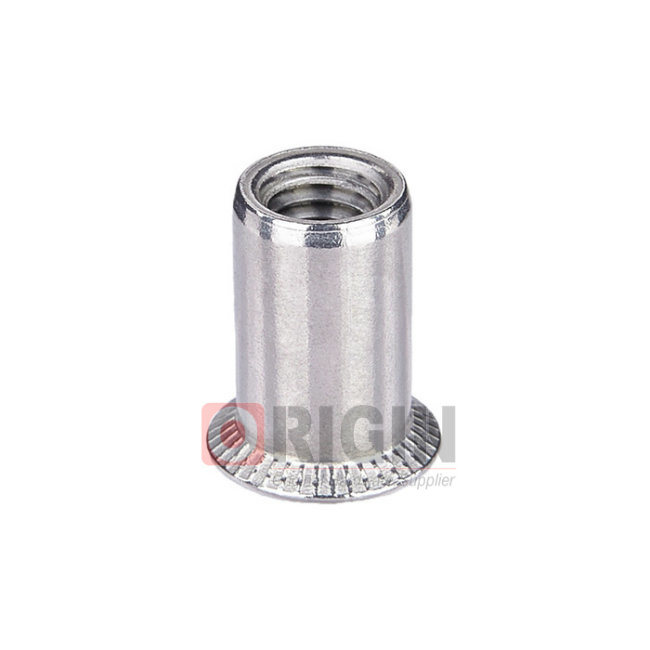 Countersunk Head Round Body Open End Threaded Inserts Rivet Nut