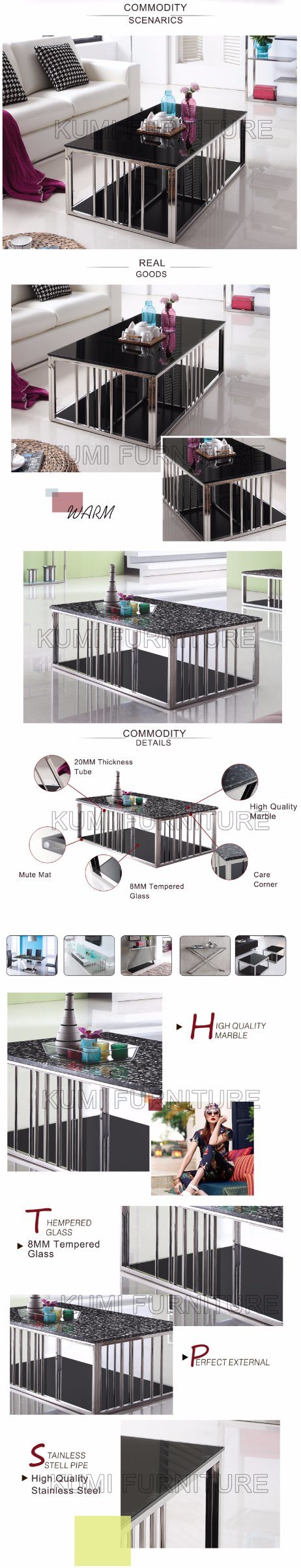 Home Furniture Hot Sale Modern Glass Coffee Table