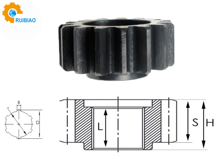 Custom Steel Pinion Gear Construction Hoist Starter Pinion Gear