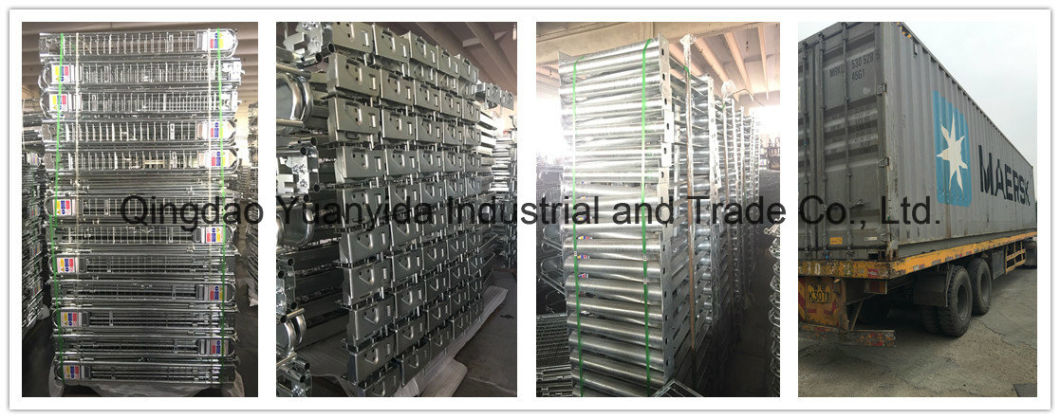 Warehouse Storage Wire Mesh Roll Pallets Roll Containers Roll Cages with Plastic Bottom