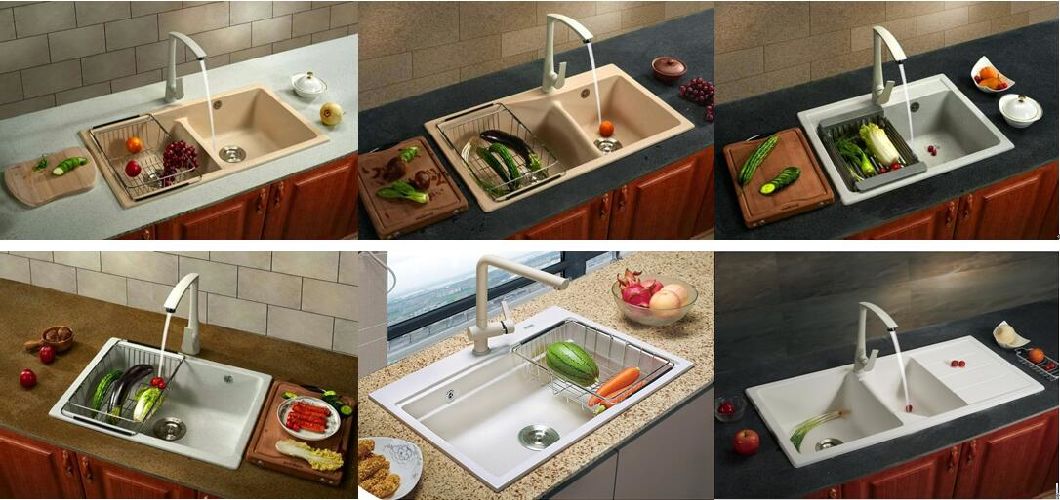 Hot Sale Undermount Artificial Quartz Stone Kitchen Basin