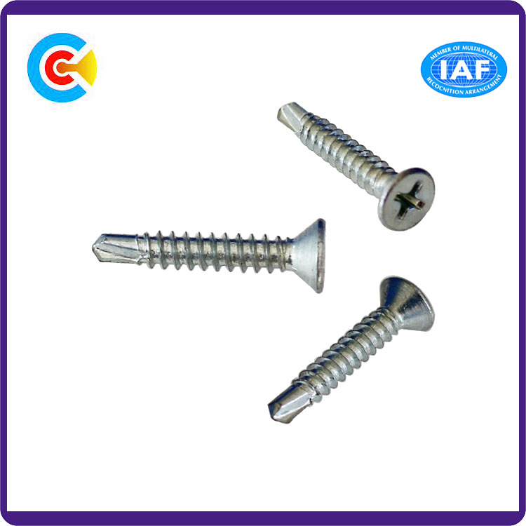 Zinc Plated Metal Machine Bugle Head Phillips Self Drilling Screw