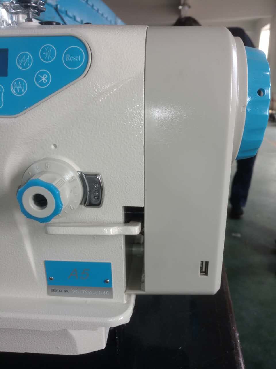 A5 Direct Drive Single Needle Lockstitch Machine with Auto Trimming and Auto Pressure Foot.