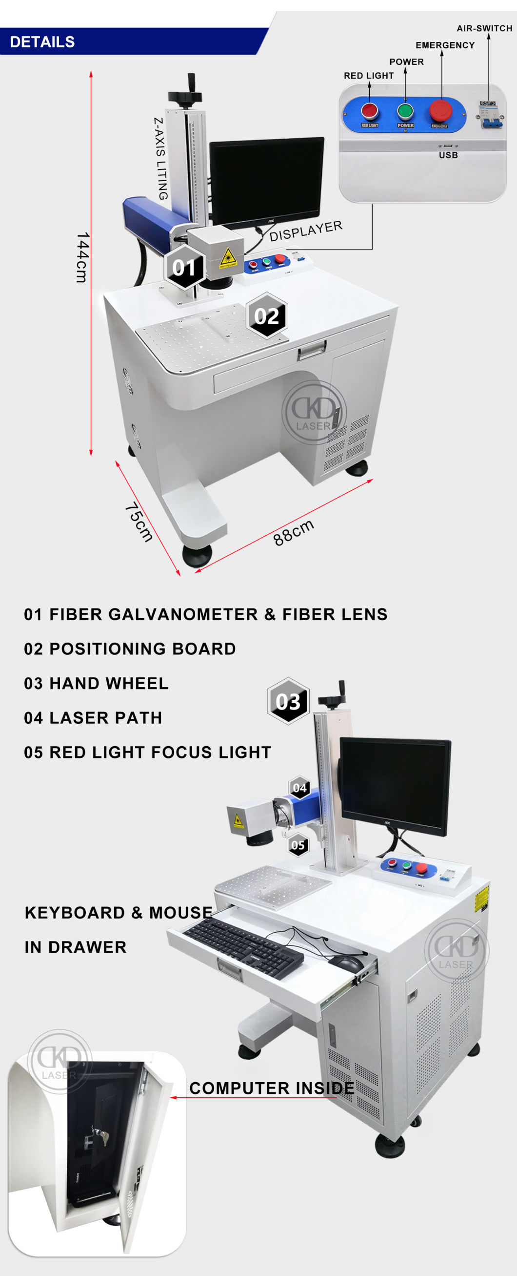 Fiber Laser Marking Machinery for Logo Mark