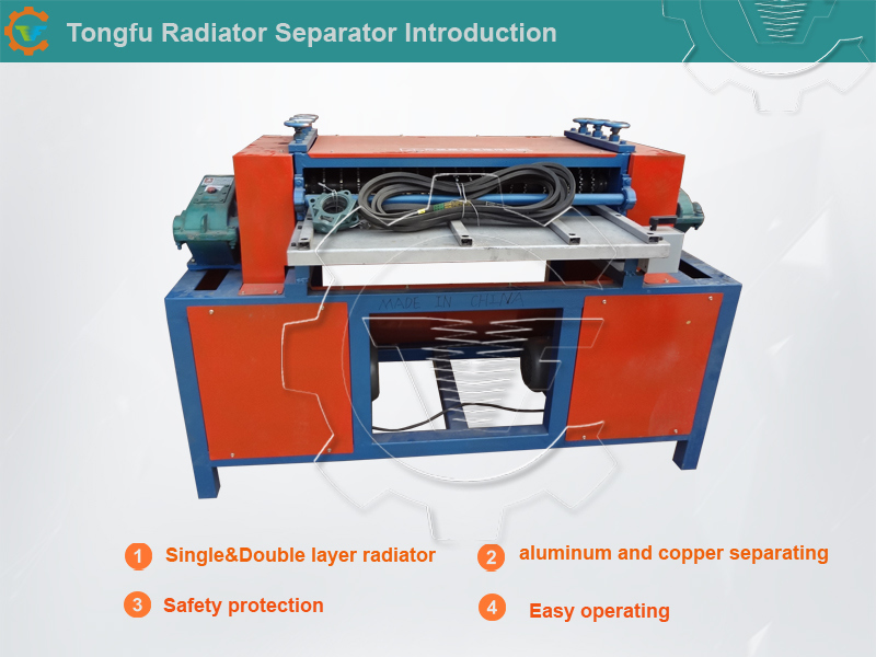 Electric Power Scrap Radiator Recycling Machine