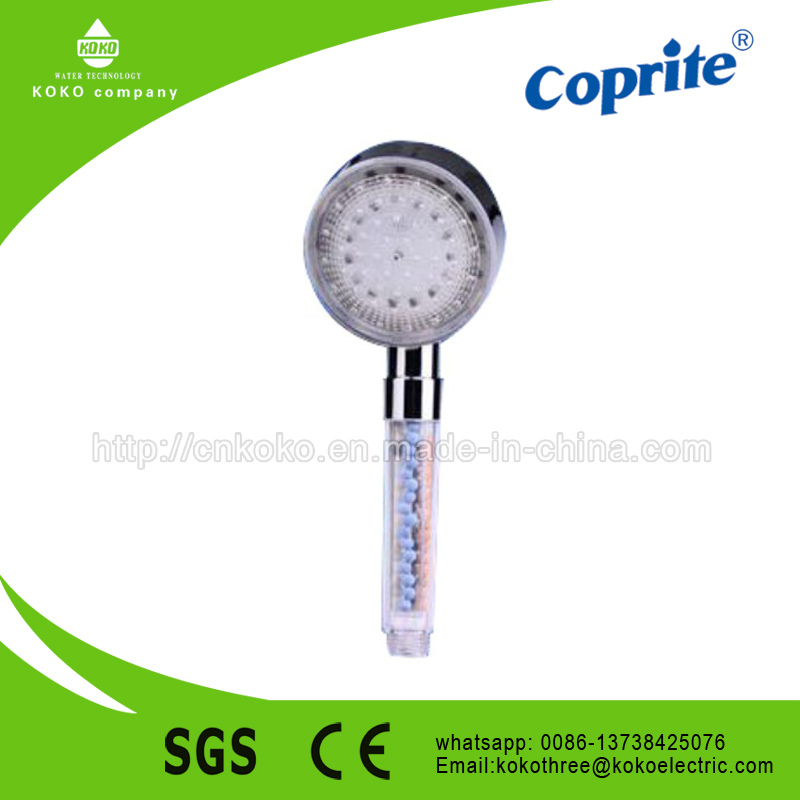 LED Light Temperature Control Hand Held Shower Filter