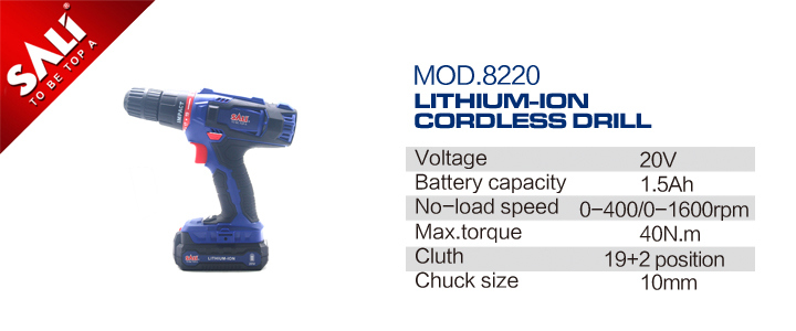 20V Cordless Drill Li-ion Power Tool