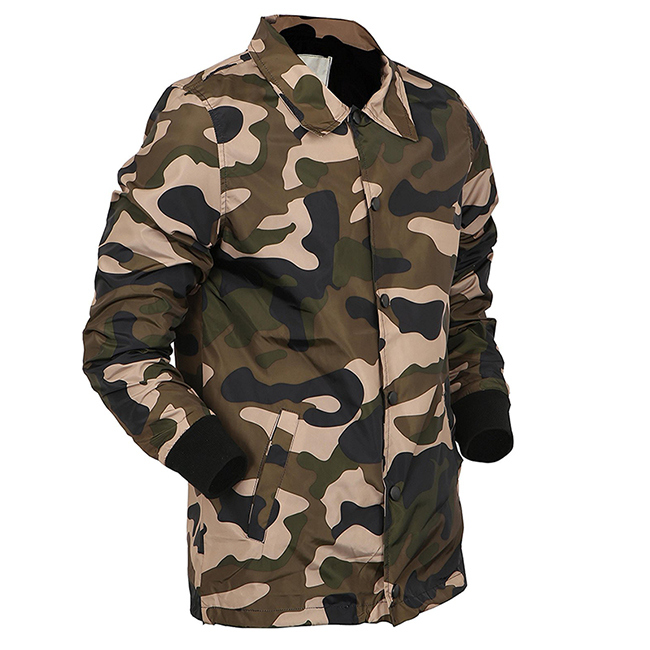 Mens Olive Camo Sportswear Jackets Waterproof Windbreaker Outdoor Coat