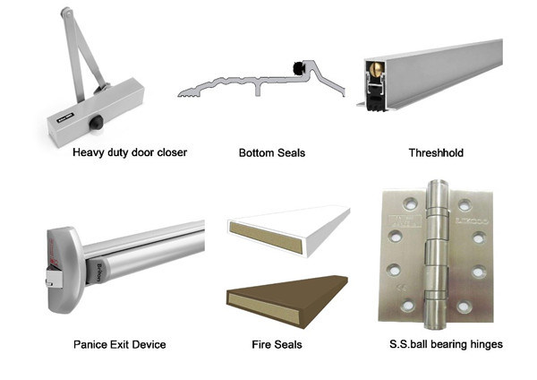 Interior Enterance Hotel Hospital Fire Exit Door UL Certified