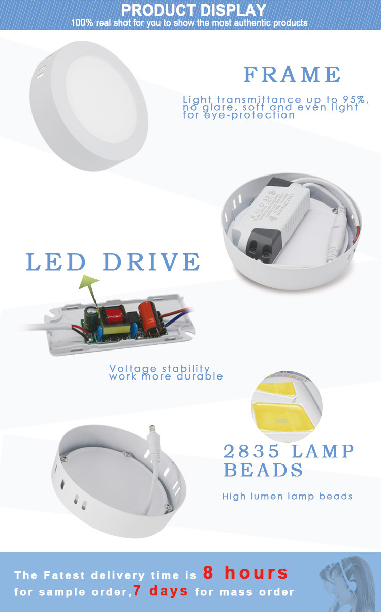 225X225mm 18watt 24watt Surface Mounted LED Panel Lamp