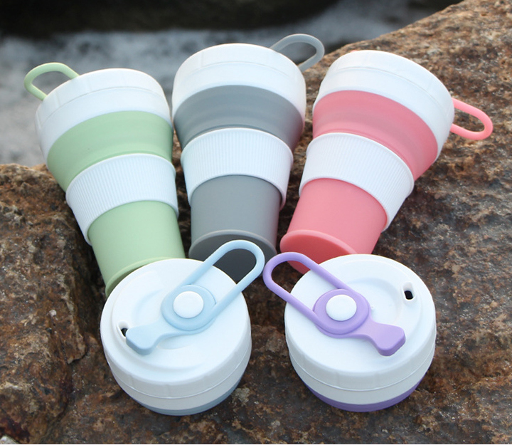 Lightweight Collapsible Silicone Coffee Cup Reusable Folding Travel Mug