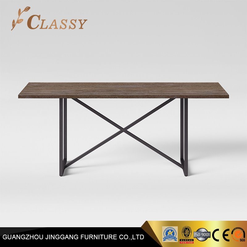 Industrial Style Hospitality Furniture Wood Table Top Restaurant Table