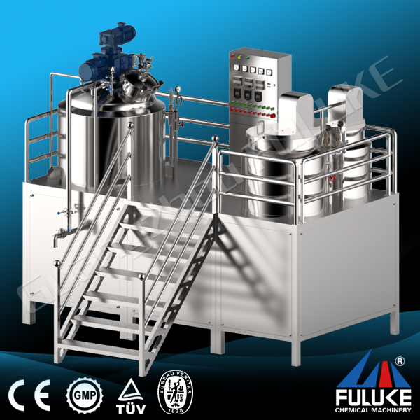 Fuluke Factory Product Face Cream 1000L Fixed Vacuum Homogenizing Mixer