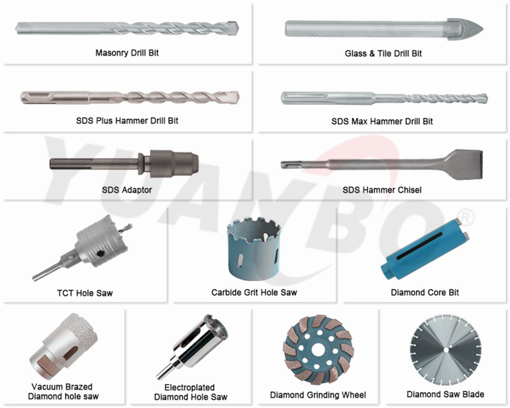 Tungsten Carbide SDS Drill Bits for Concrete/Brick/Marble/Stone