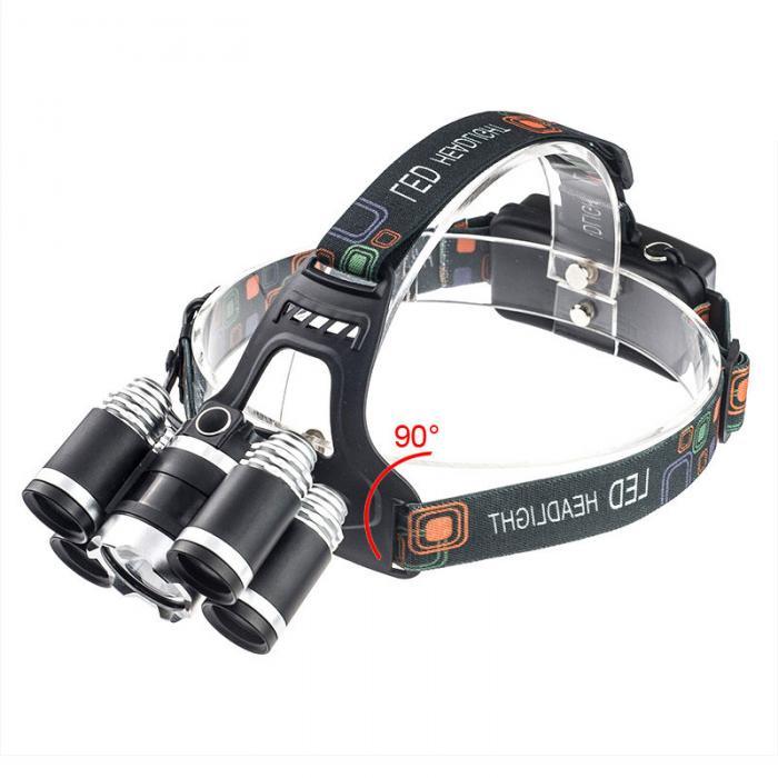 Super Bright Zoomable 10000lm 5 LED Xml-T6 USB Rechargeable Headlamp