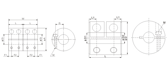 Ll Series Metal Lengthened Rigid Couplings Encoder Coupling