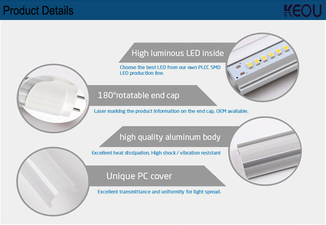 600mm/900mm/1200mm/1500mm T8/T5 LED Tube Light with Sensor