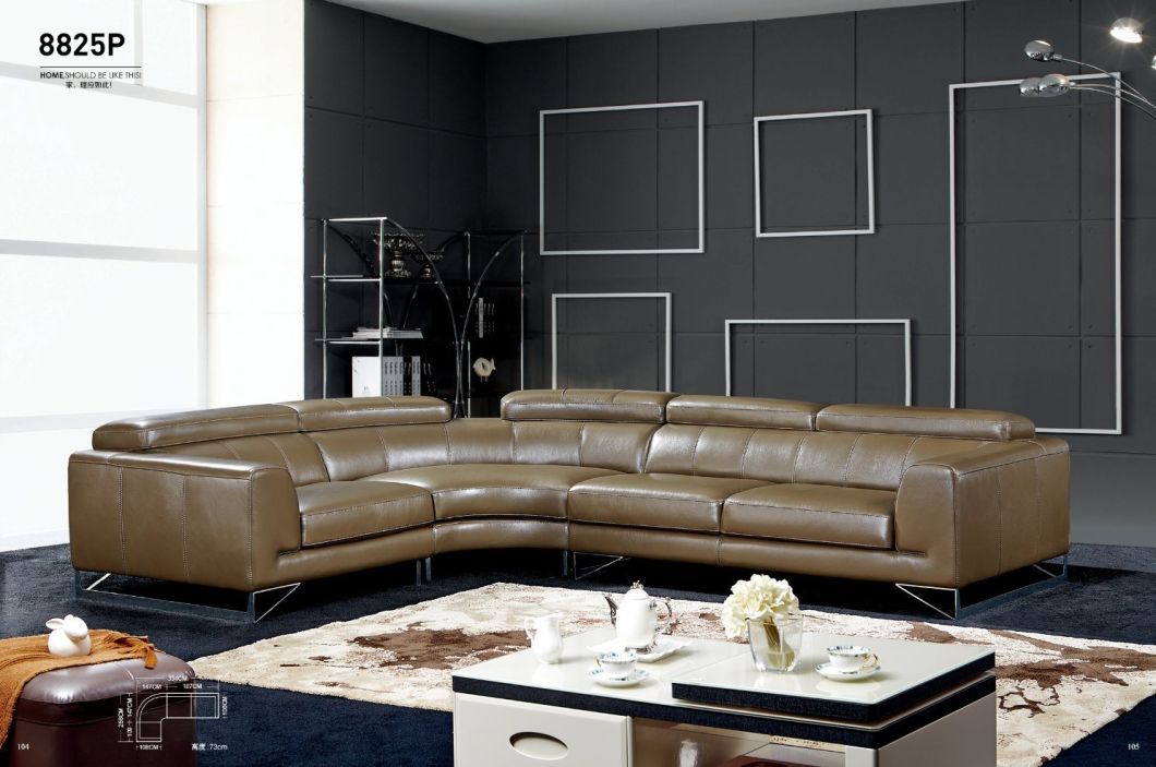 Home Furniture Couch Living Room Modern Corner Leather Sofa