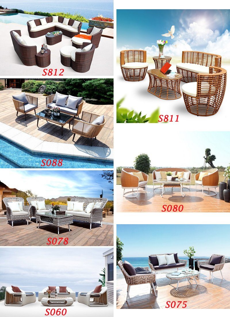 2018 New Rattan Garden Furniture Outdoor Sofa Set-S812