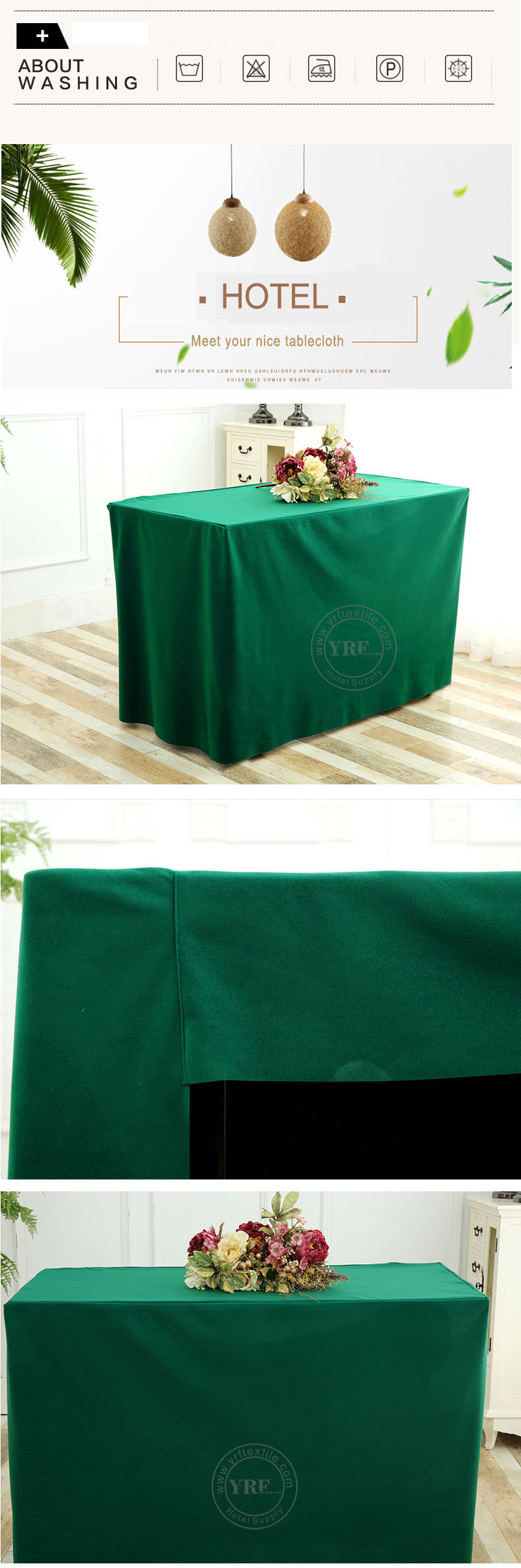 Yrf Hotel Apartment Yarn Dyed Table Skirt