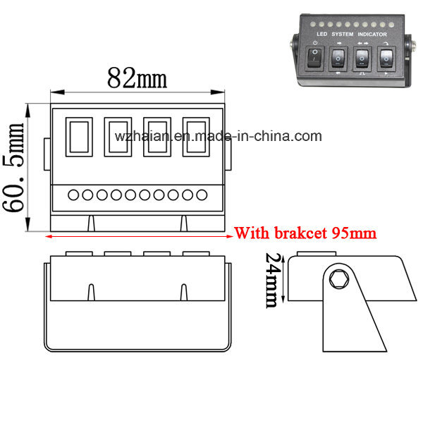 LED Warning Flashing Traffic Advisor Light Bar with Amber Lens in 955mm 10V-30V DC