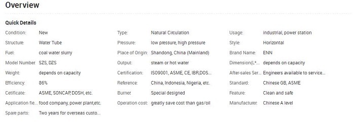 Manufacturer Directly Sale Energy Saving Steam Boiler Price