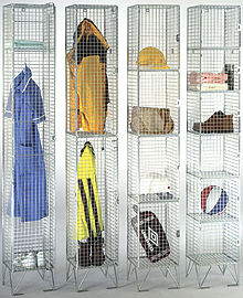 Industrial Wire Mesh Storage Lockers