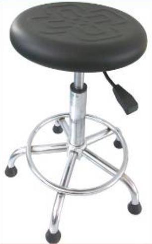 PU Black Adjustable ESD Stool for Cleanroom and Laboratory (EGS-3312-GHD)