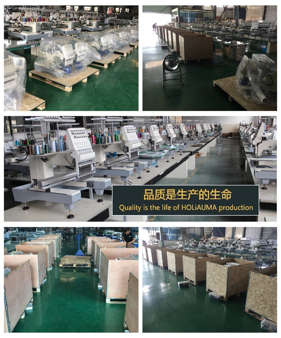 Holiauma1 Head Tajima Type Embroidery Machine for Shoes Garment Hat Towel Leather Embroidery with Big Embroidery Area 500*800 mm / 1200*360 mm / 500*1200 mm