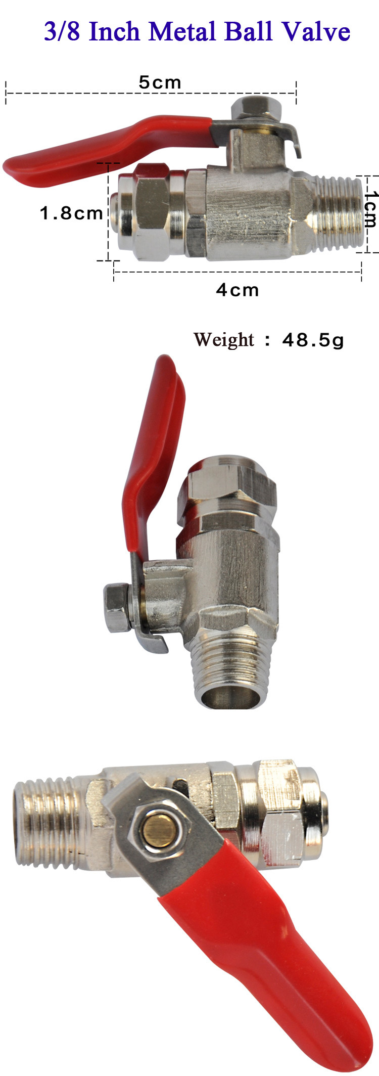 3/8 Inch Metal Ball Valve Fittings of Water Purifiers