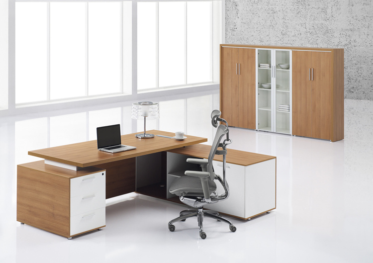 Full Melamine Board Executive Desk for Office Space Planning Solution