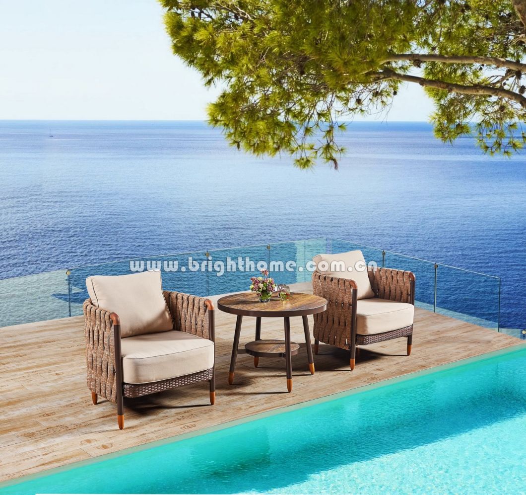 New Design Colosseo Outdoor Rattan Textilene Sofa Set