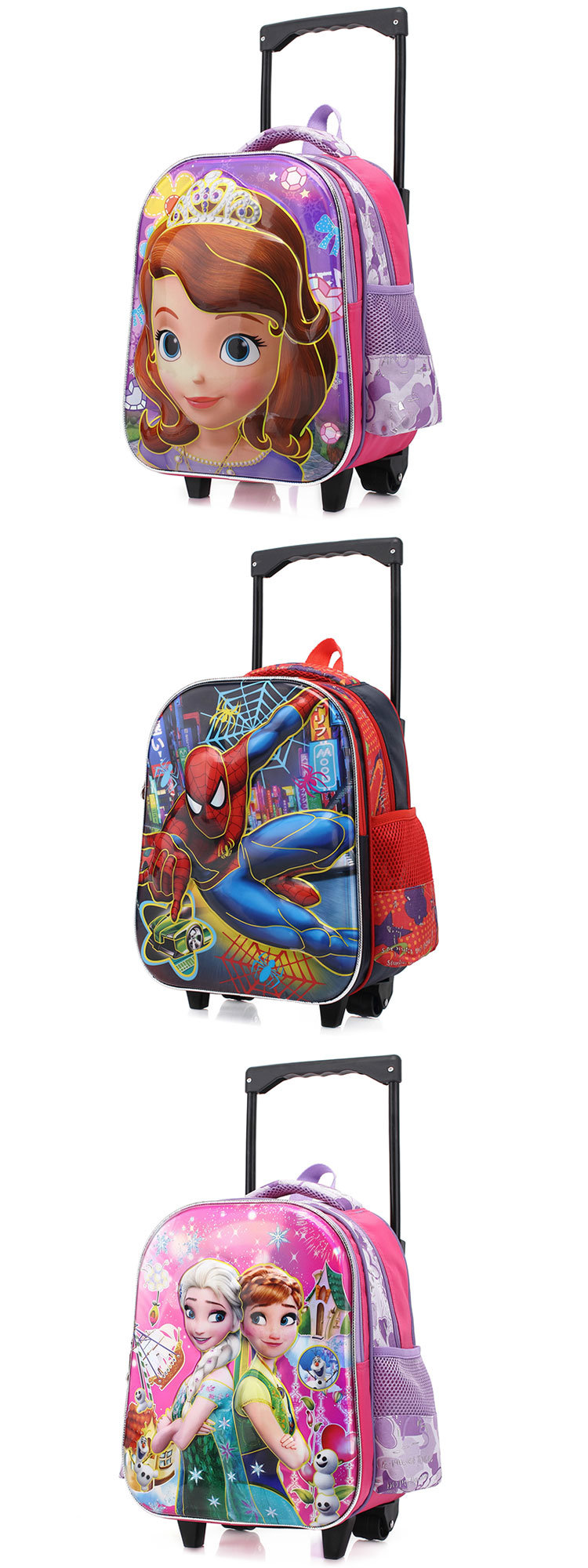 Child Wheeled Travelling Bag Kids Rolling School Bag with Wheels