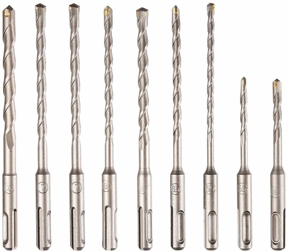 17PCS SDS Plus Rotary Hammer Drill Bits Chisel Concrete Drill Bits Masonry Drill Bits Hole Tool Set