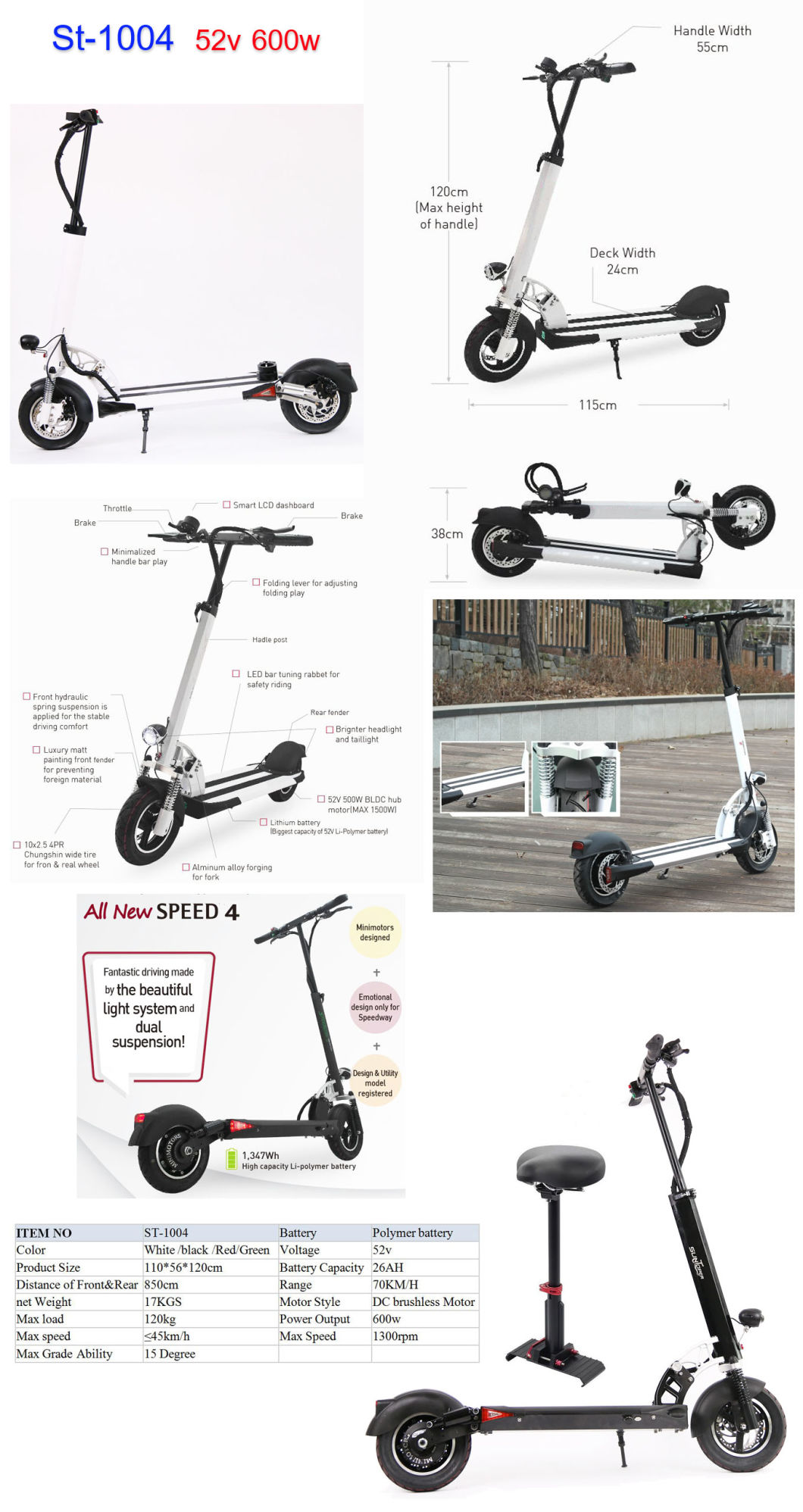 Mobility Foldable Scooter Electric E-Bike Electrical Vehicle