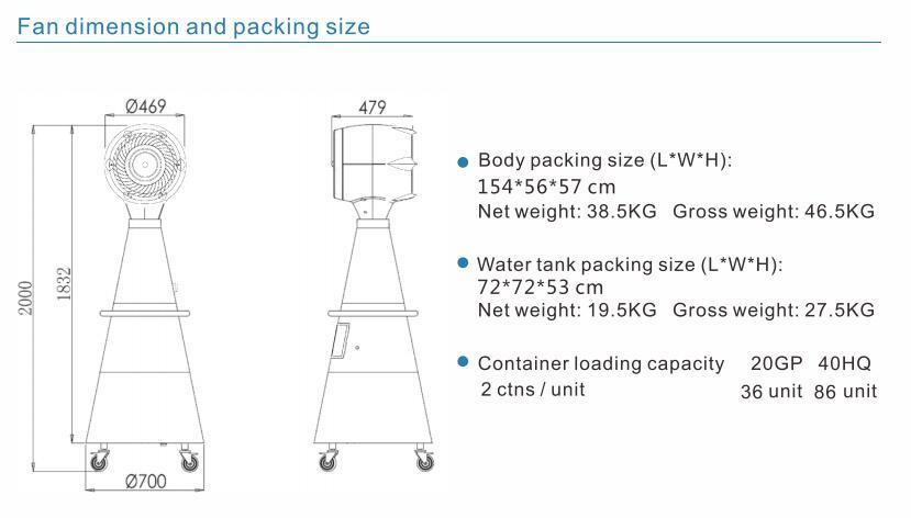 a-4PT Misting Air Cooler Water Misting Systems Outdoor Cooling