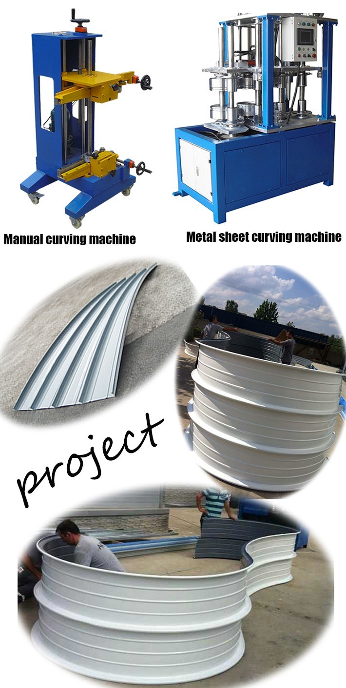 Automatic Metal Sheet Curving Machine for Standing Seam Roofing Panel with Convex and Concave