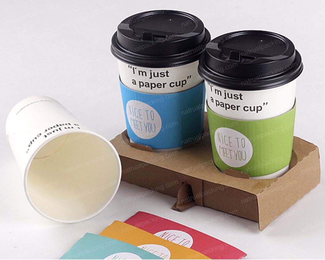 Custom Printed Disposable Eco-Friend Corrugated Coffee Paper Cup