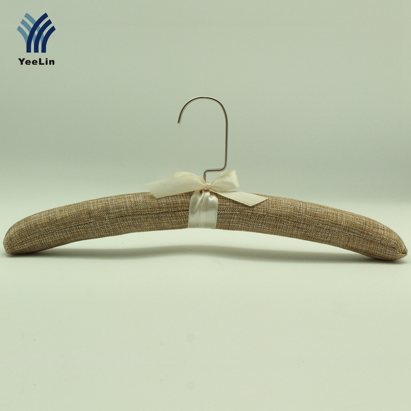 Padded Fabric Cotton Clothes Hanger (YLFBCV021-4B)